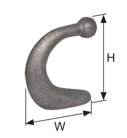 Rope Hook, Flat backed - Weld on